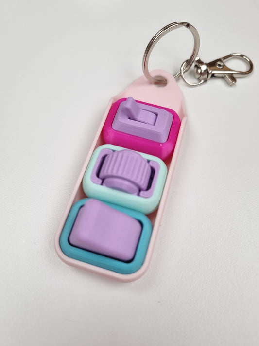 BLACK FRIDAY SALE - Nano Keychain with 3 fidgets
