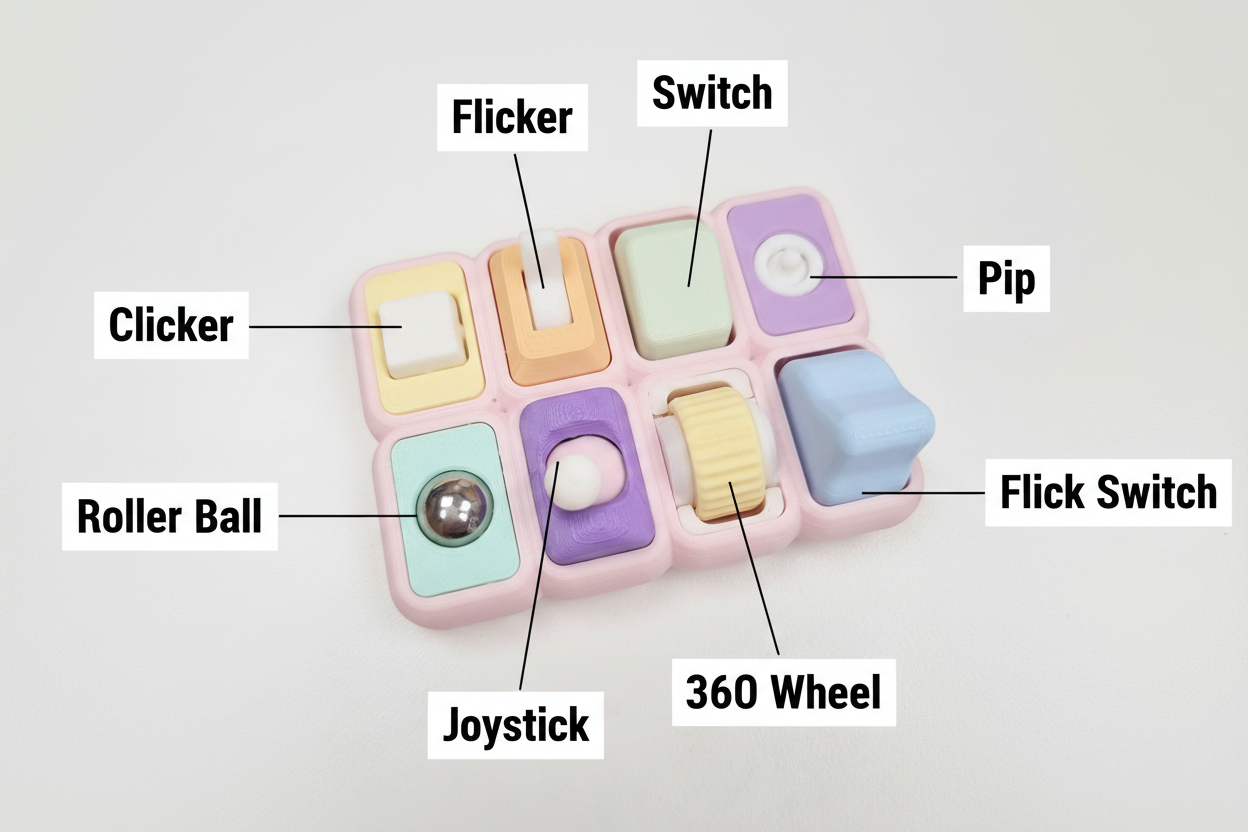 Pastel Fidget Case — Labels v3