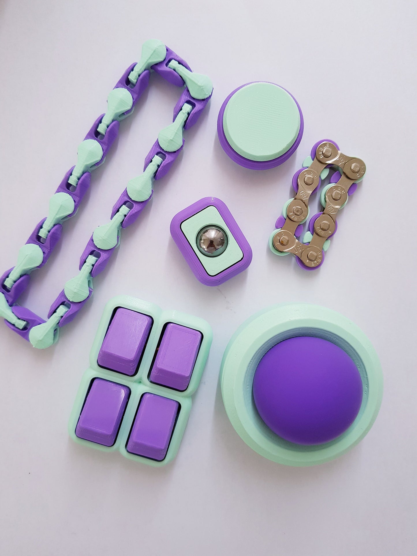Amelie Large Fidget Collection - selection of clicky, squidgy and silent fidgets